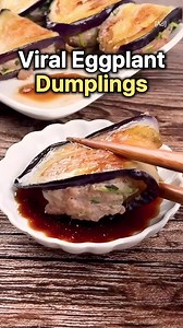 Eggplant Dumplings: Light Japanese-Style Dumplings with Eggplant Slices
