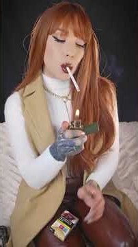 Female Smoking #smokergirls #asmr#cigar