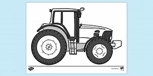 Tractor Colouring Sheet