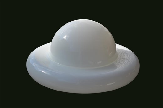 Ufo Lamp Space Age Italian Design 1970 Flush Mount Mushroom Wall Light White Opaline Glass Lamp Vintage Design Italy Wall Lamp - Etsy