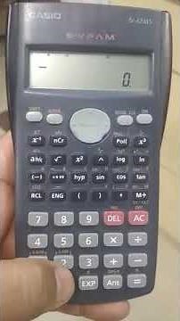 Mean and Standard Deviation on scientific calculator