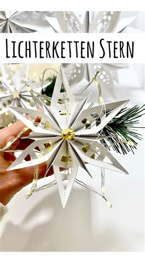 Yvonne Ludwig on Instagram: "Guten Morgen ihr Lieben, Adventszeit ist für mich, wenn Papier leuchtet ✨ Aus 30 warmen Lichtern habe ich einen Stern geformt und ihn mit dem Stern 24 L von @farbton_papier geschmückt ⭐️ Ein kleines Licht für dunkle Abende, ein bisschen Magie für Herz & Zuhause 🤍 ✨ Würdest du ihn selber aufstellen oder verschenken? Speicher dir die Idee für später ⭐️ Habt einen wunderschönen Dienstag, eure Yvonne ✨✨✨ Das Designteam hat wunderschöne Beispiele mit den Produkten von @f