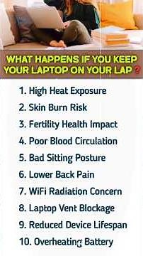 💻 STOP Using Laptop on Lap! Here’s What Happens 🔥 #Shorts #LaptopSafety #HealthAwareness #TechTips