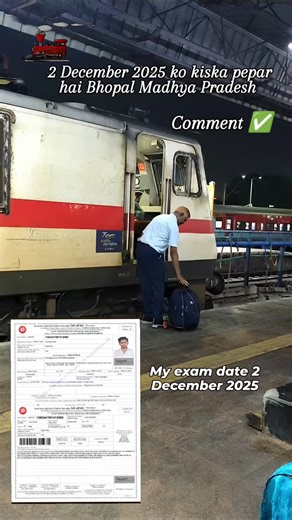 Awara Dk 302 on Instagram: "RRB exam 2025🫡✅ . . #RRB #exam #2025 #train #pepar #trending #bhopal #examinesan. #viral"