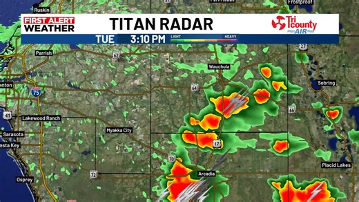 ABC7 First Alert Weather radar update as a line of storms approaches N. Port, Port Charlotte and Punta Gorda | Bob Harrigan - ABC 7