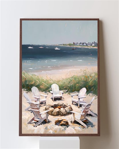 Cape Cod Beach Print, Coastal Wall Art With Adirondack Chairs, Cape Cod Home Decor, New England Seascape Artwork, Beach House Decor - Etsy