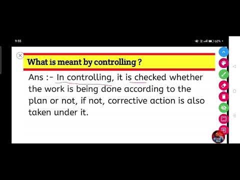 What is meant by controlling?