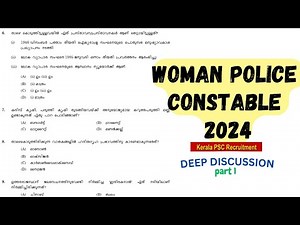 Woman Police Constable/Battalion (civil police officer) main exam 2024 solved question paper PART 1