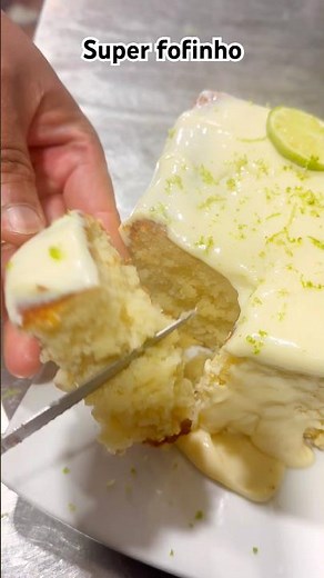 Lemon cake with dripping frosting