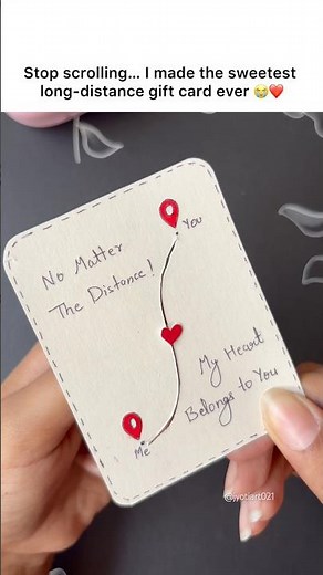 DIY-Gift card for long distance bf/bff❤️✨|#shorts#viral#trending#love#gift#card#longdistance#bf#art