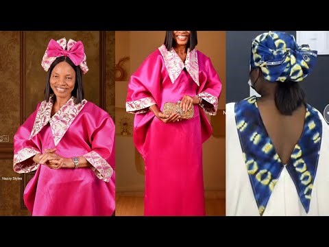 How To Cut And Sew This Cowl Bubu Dress With a Rolled Collar | Beginner Friendly Sewing Tutorial