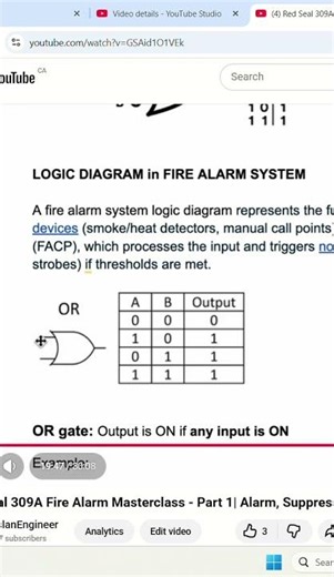 Fire Alarm Panel = OR Gate (Horn will activated after just one detector activated) #firealarm #