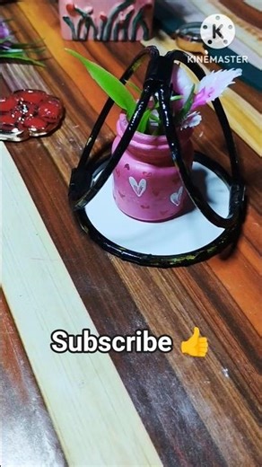 Mini planter holder🖤DIY old bangle craft#short#old banglecraft ideas #easycraft#Art&craft by gunjan
