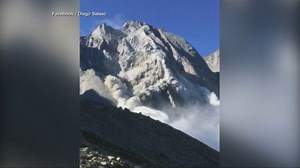 Rockslide caught on camera in Switzerland