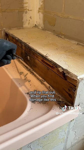 Bathroom Demolition Part 2: Removing Tiles, Rot, and Cement