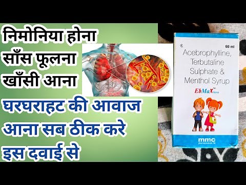 Acebrophylline , Terbutaline Sulphate & Menthol Syrup Uses ,Side effects , Dose / EbMax Syrup Review