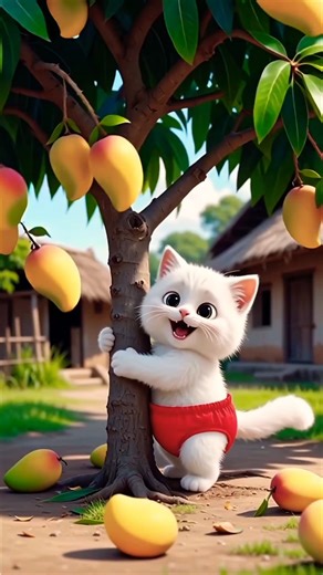 The Kitten’s Mango–Strawberry Magic Juice! 🥭🍓🐾 | Dodo Studio 🎥 #aianimation #cutecat
