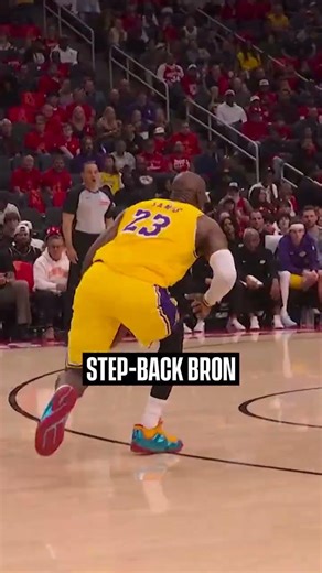 LeBron James knocks down a smooth step-back three 🎯