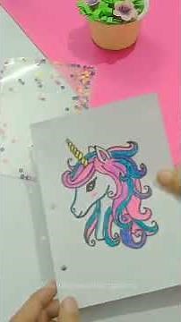 DIY Unicorn Diary | kawaii unicorn diary | DIY journal diary | #shorts #unicorn