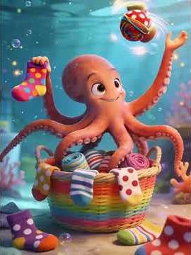 Spin & Sort! 🐙 Octopus Matching Colors & Laundry Song for Kids