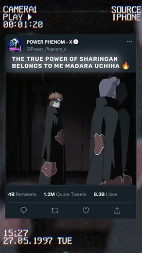 The power of sharingan belongs to me madara Uchiha 🔥🔥 / #animeedit #otakuworld #otakumeme #madara