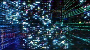 Technology Interface Computer Circuit Data Digital Screen Background Loop