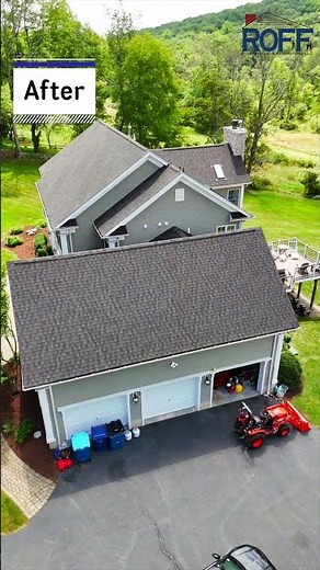 Before & After GAF Timberline HDZ Appalachian Sky (Vertical)