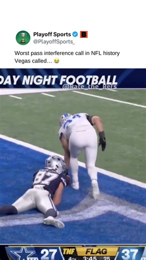 Worst pass interference call in NFL history Vegas called… 😭 #dallascowboys #nfl #football #fyp