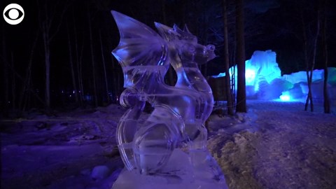 Ice castles draw crowds in New Hampshire