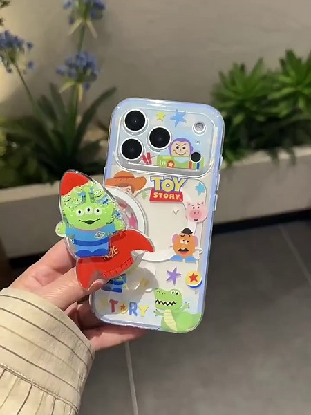 Cute Toy Story Alien Magnetic Phone Case With Rocket Grip, Magsafe Compatible, Protective Cover for iPhone 17 Pro Max, iPhone 16 Pro Max - Etsy