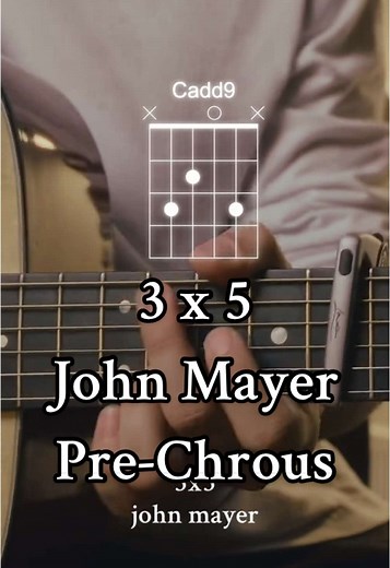 Learn Acoustic Guitar Chords for '3x5' by John Mayer