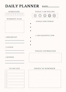 Minimalist Planner Clean Aesthetic Organization Planning Daily Checklist to Do List Template Weekly Planning Organized Simple - Etsy