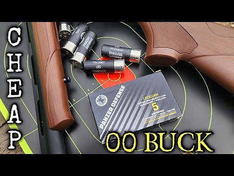 Panzer Defense 12 Gauge 00 Buckshot Review & Shoot Test - Patterning with 3 Chokes