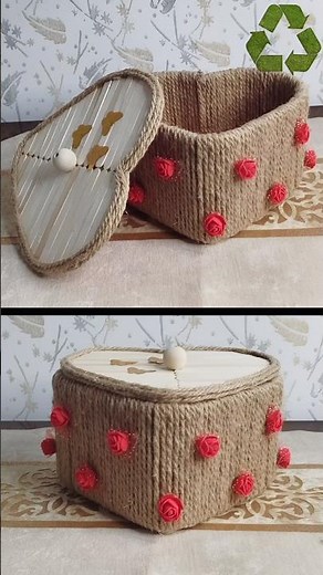 DIY Chocolate Box from Recycled Materials ♻️ | A Romantic & Unique Home Decor 😍✨ #craft #diy