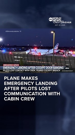 A SkyWest flight from Omaha to Los Angeles made an emergency landing after the pilots lost communication with the cabin crew and were alarmed by banging on cockpit door. Gio Benitez has more.