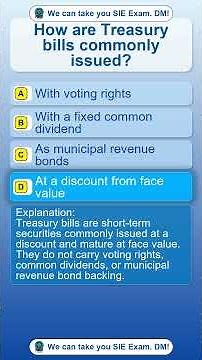 SIE Exam Treasury Securities