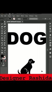 Dog viral logo design using adobe illustrator #dog #logodesign #foryou #facebookreel #viral | Rashida Khatun 0.1
