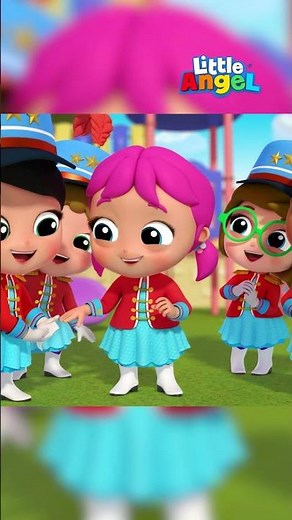 Jill has fun at the parade | Little Angel | 🔤 English Subtitle Cartoon 🔤| #kidscartoons #shorts