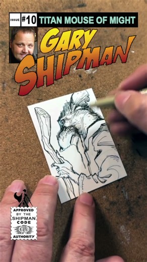 #306 Comic Artist Gary Shipman Draws TMNT Splinter (Not AI)