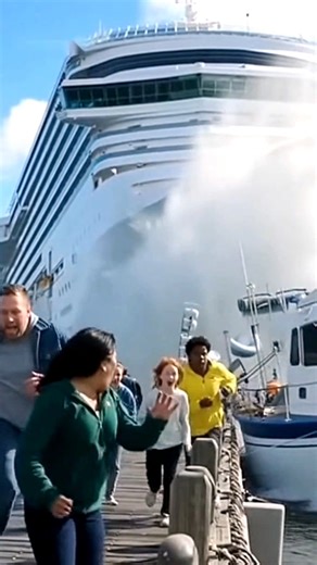Close Call! Two Cruise Ships Collide While Approaching the Dock | Ship Disaster