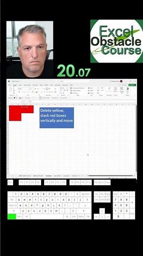 Excel obstacle course LEVEL 2 speedrun world record 57.31. #excel #exceltips #speedrun