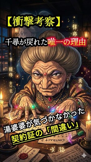 【衝撃】湯婆婆は「最強のワーママ」だった！？名前を奪う本当の理由と孤独な素顔