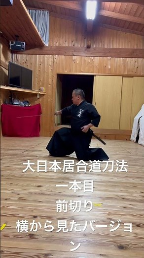 大日本居合道刀法 一本目 前切り 横から見たバージョン #抜刀道 #martialarts #居合道