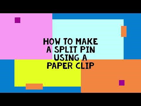 How to make a split pin using a paperclip