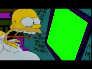 Scared Homer Simpson - Green Screen HD