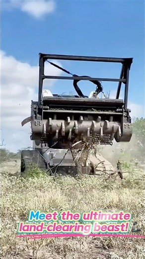 Giant Shredder Clears Trees in Seconds｜巨大粉砕機が木を瞬時に処理