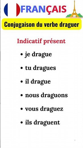 Conjugaison du verbe "Draguer" à l'indicatif présent
