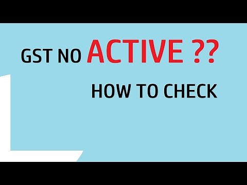 How to check active GST number