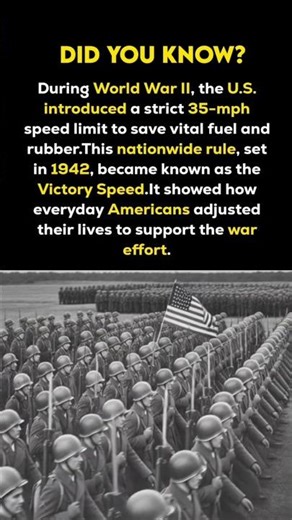 The 35-MPH Rule That Changed America During WWII | The Story of Victory Speed #shorts #usa