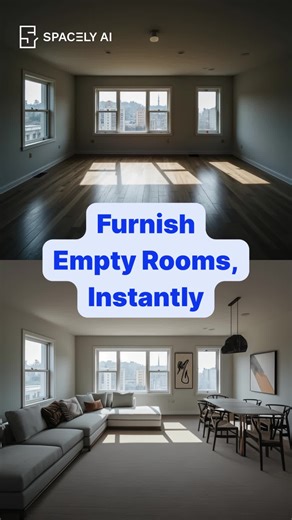 Transform Empty Rooms with Spacely AI Virtual Staging